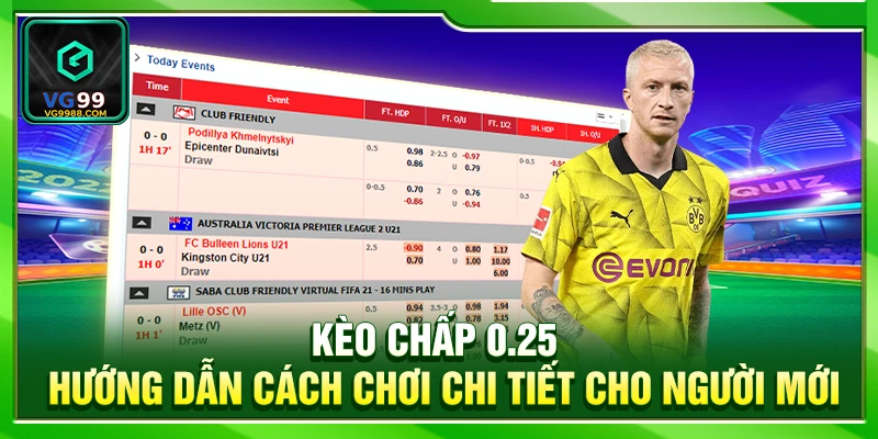 Kèo Chấp 0.25 – Hướng Dẫn Cách Chơi Chi Tiết Cho Người Mới